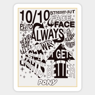 Pony Poster (Tracklist) - Rex Orange County Sticker